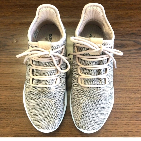 Adidas Tubular Shadow Dust Sneakers Knit Style Gray/white size 6.5 - Picture 1 of 11